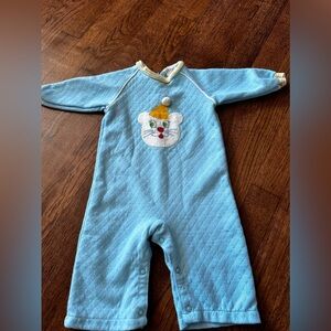 Vintage Carter's Blue and Yellow jumpsuit